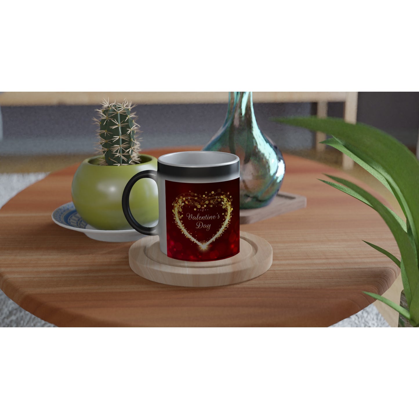 Magic 11oz Ceramic Mug "Happy Valentine's Day"