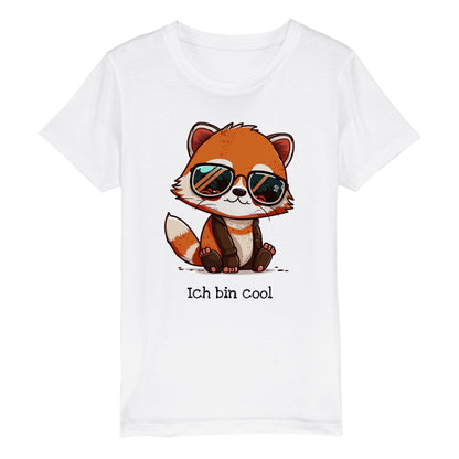 Organic Kids Crewneck T-shirt "Cool Fox"