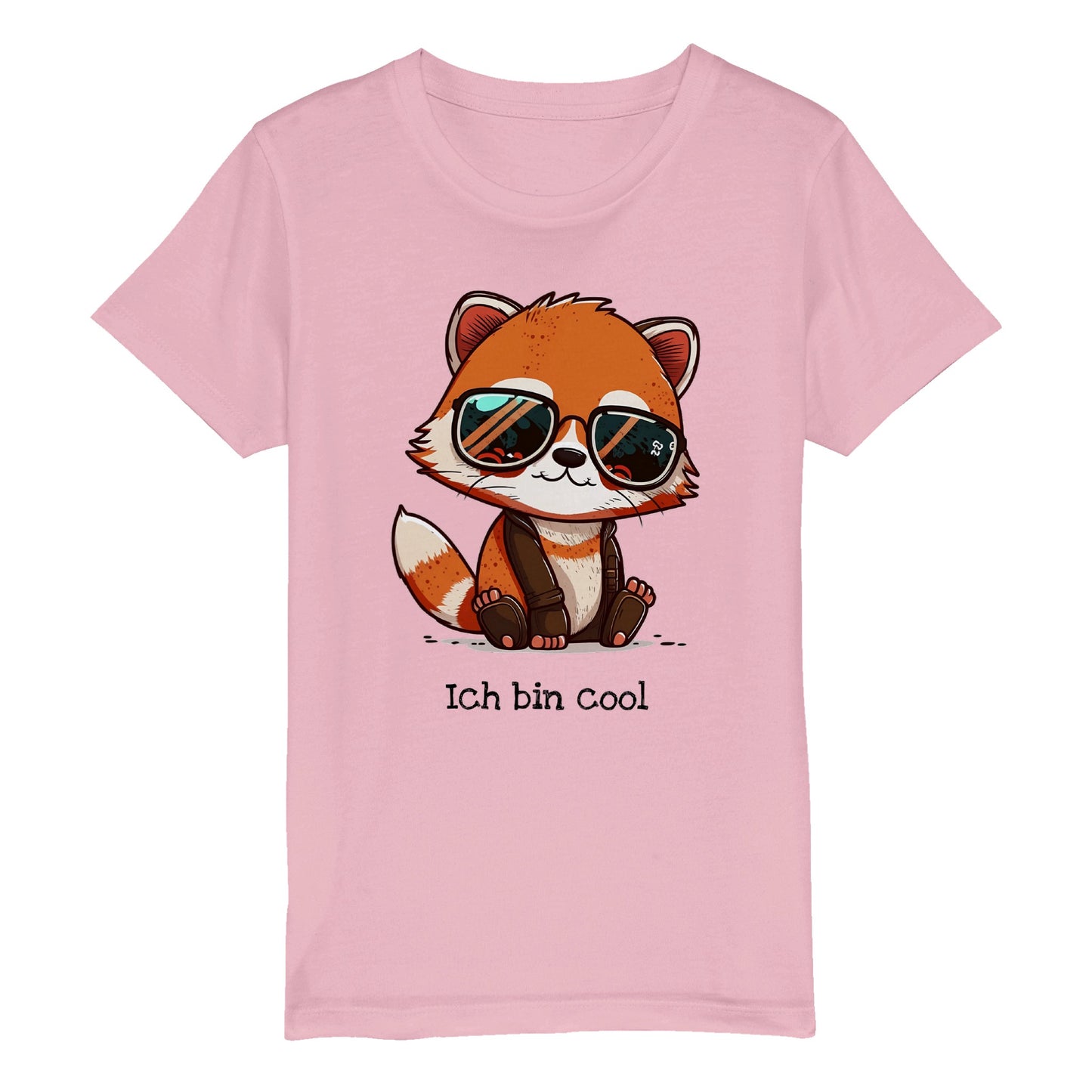 Organic Kids Crewneck T-shirt "Cool Fox"