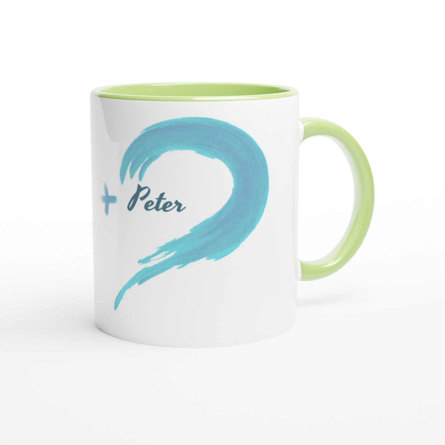 Personalizable Ceramic Mug with Color Inside "Peter"