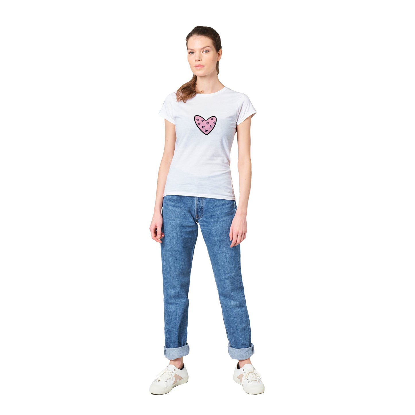 Classic Womens Crewneck T-shirt ""Сookie heart""