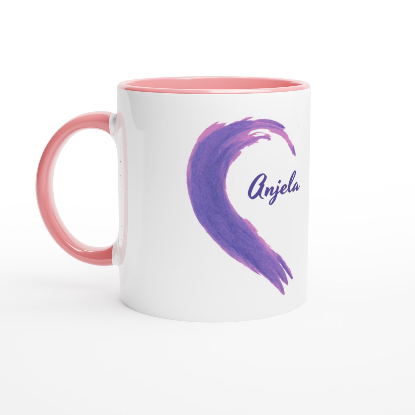 Personalizable Ceramic Mug with Color Inside "Anjela"
